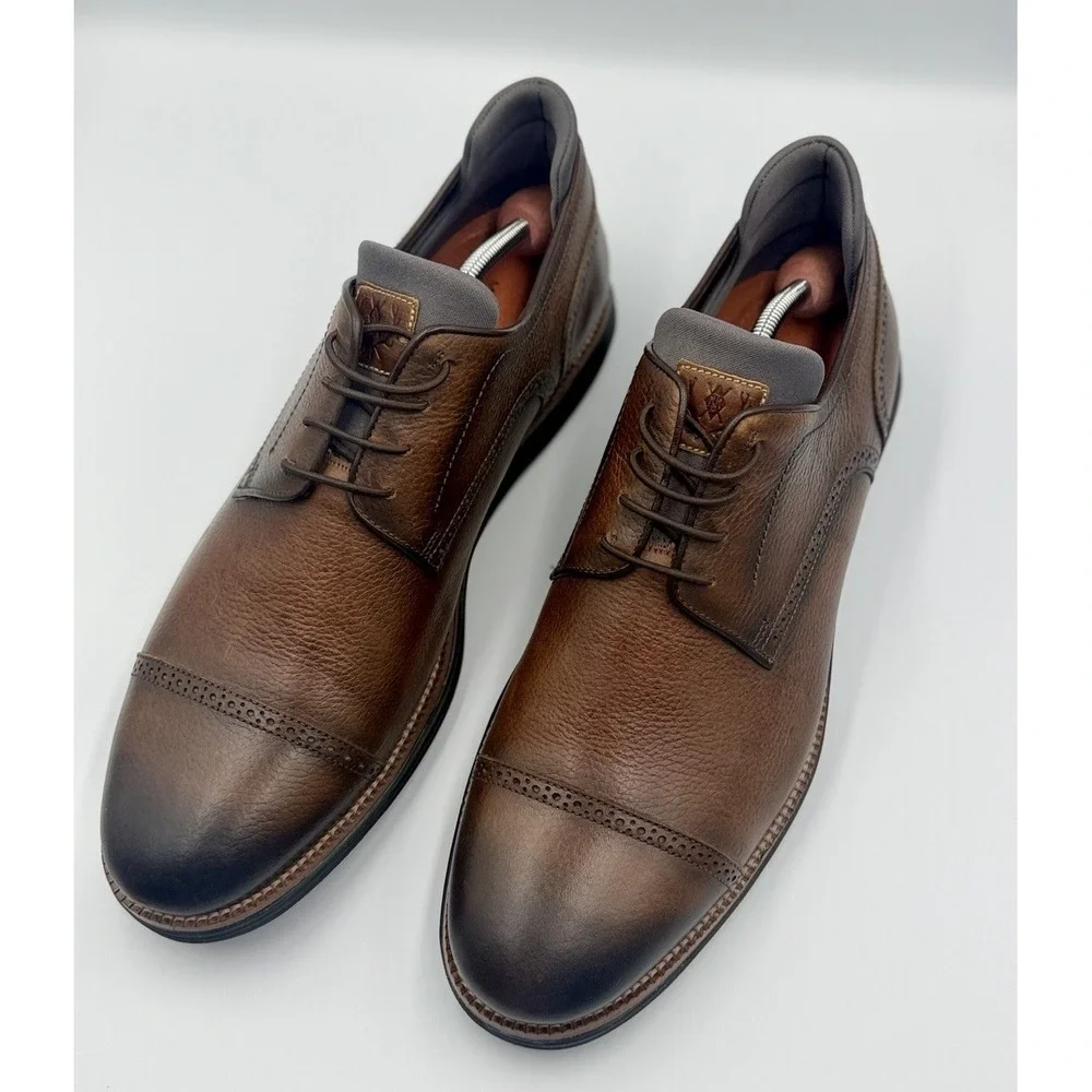 Martin Dingman Countryaire Cap Toe Oxfords US 13 Black Oak Pebble Grain Leather